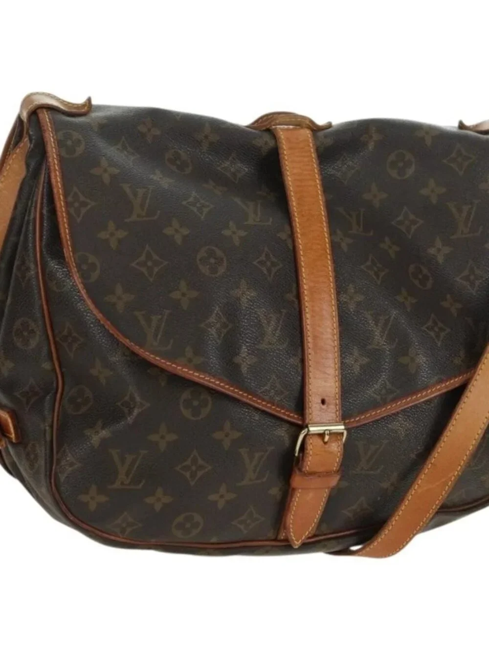 LOUIS VUITTON Monogram Saumur 35 Shoulder Bag M42254 LV Auth am11646A
